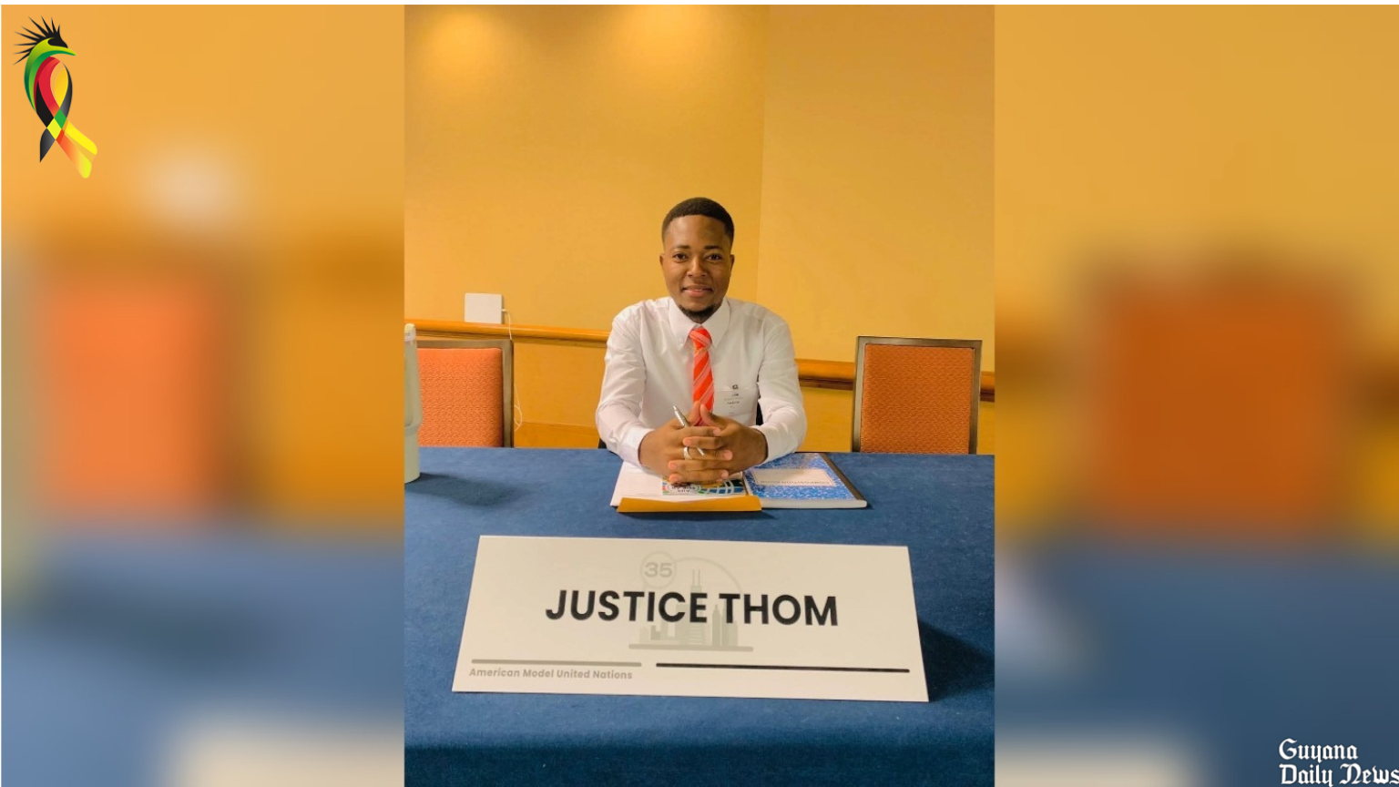 University of Guyana’s Andrew Thom Receives Prestigious ‘Outstanding Justice Award’ at AMUN 2024 in Chicago